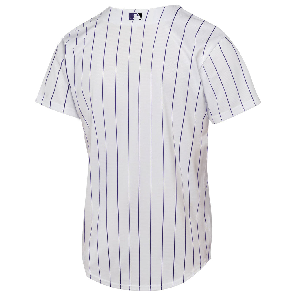 Youth Colorado Rockies Nike White Home Replica Jersey - 4