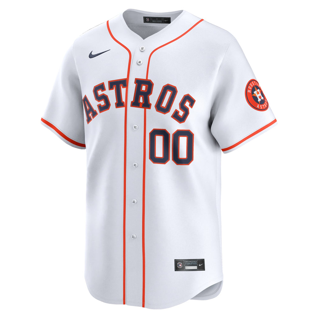 Youth Houston Astros Nike White Home Custom Limited Jersey - 3