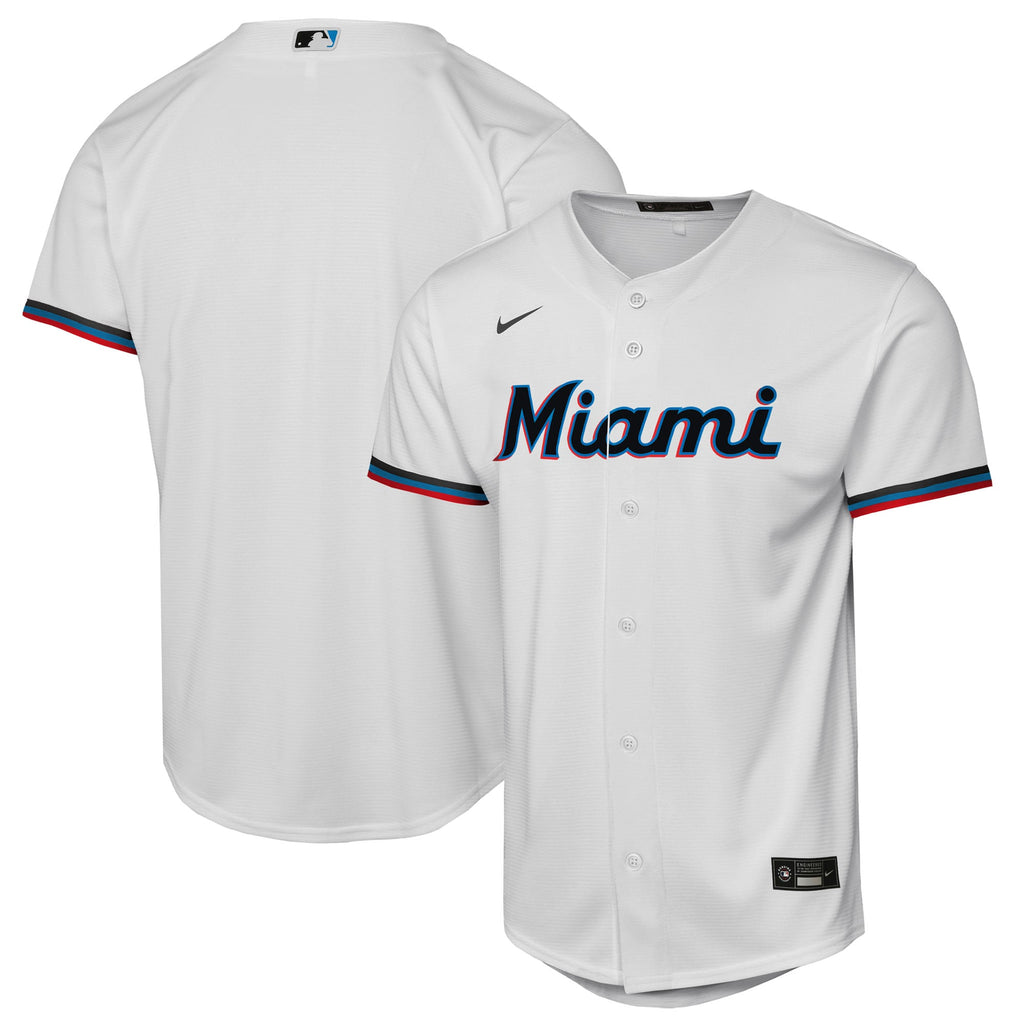 Youth Miami Marlins Nike White Home Replica Jersey - 2