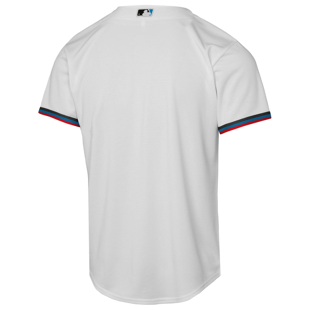 Youth Miami Marlins Nike White Home Replica Jersey - 4