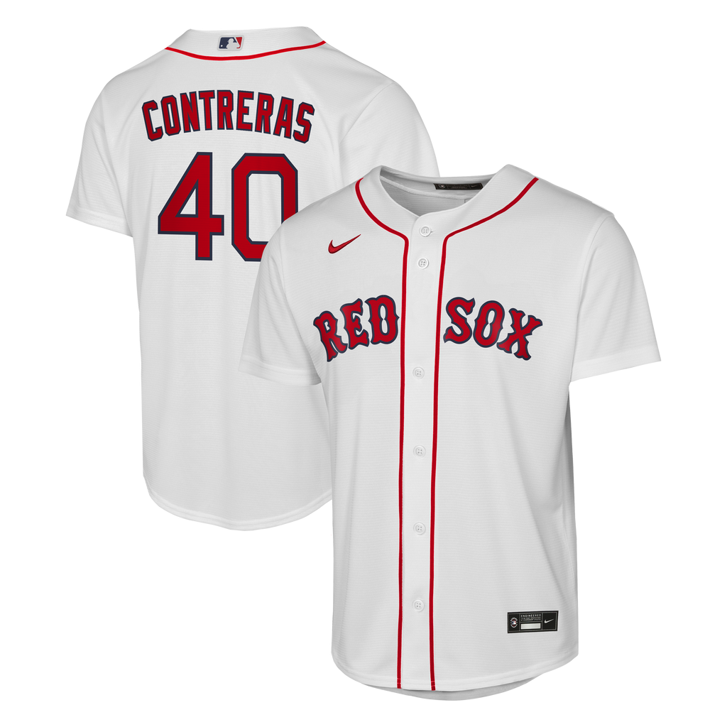 Youth Boston Red Sox Willson Contreras Nike White Home Replica Jersey - 2