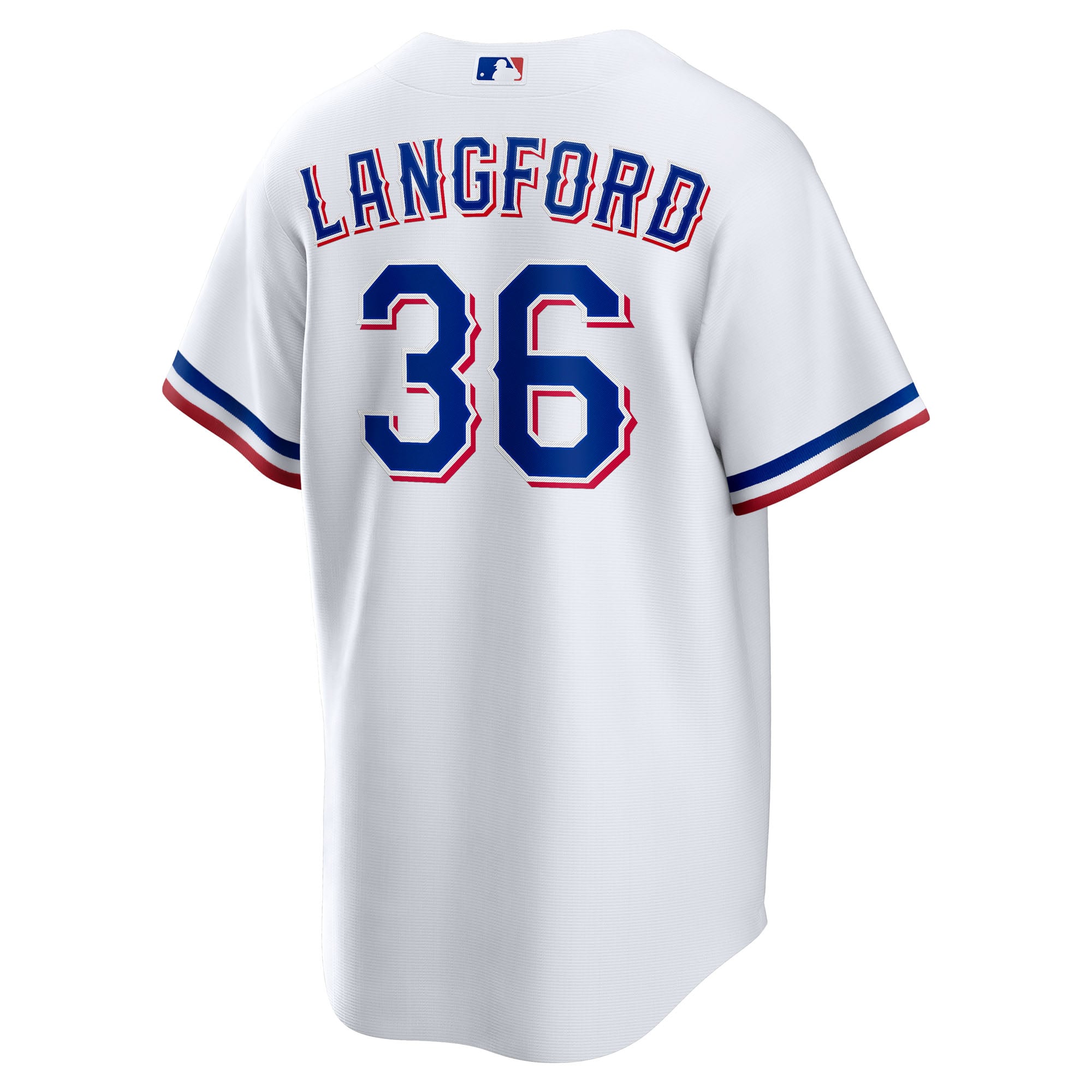 Youth Texas Rangers Wyatt Langford Nike White Home Replica Jersey - 4
