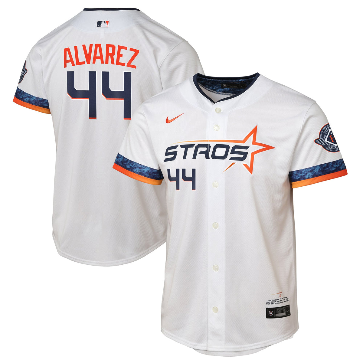 Youth Houston Astros Yordan Alvarez Nike White 2025 City Connect Limited Player Jersey - 2