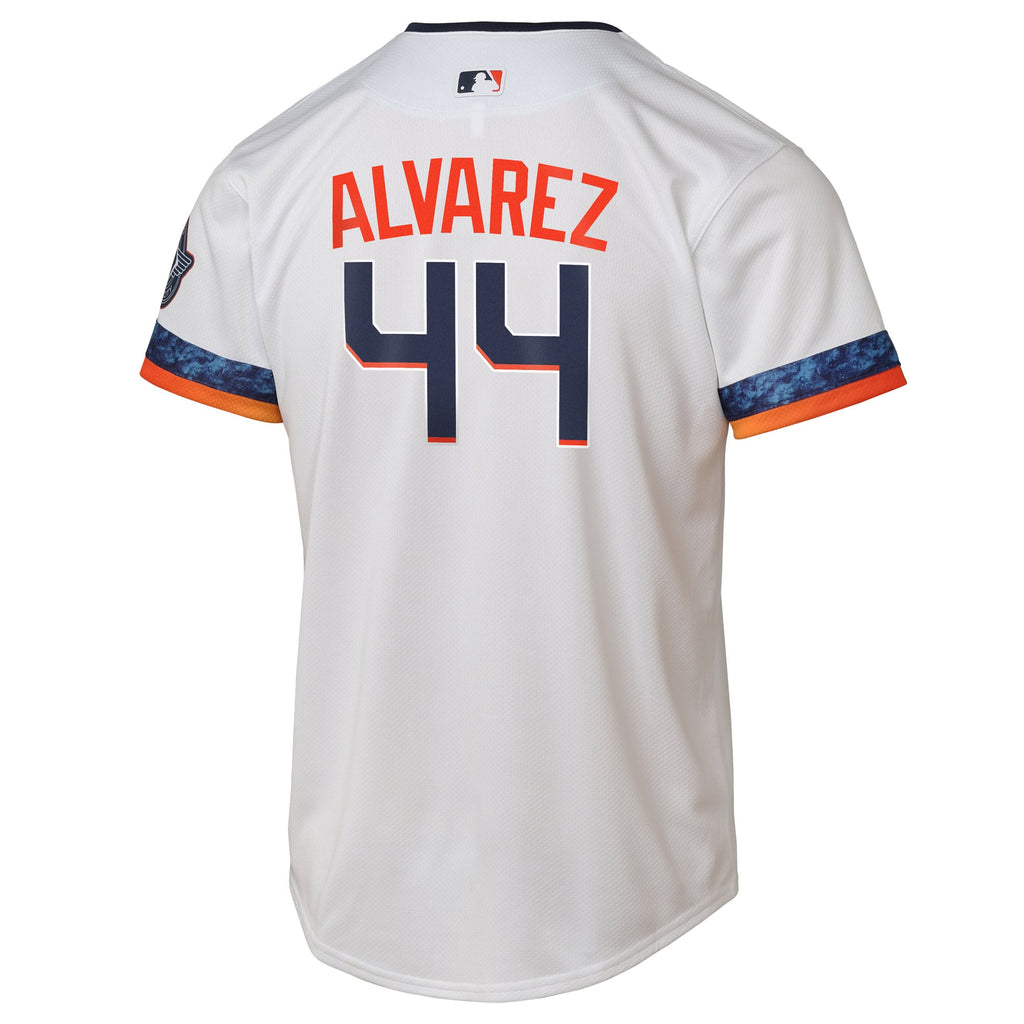 Youth Houston Astros Yordan Alvarez Nike White 2025 City Connect Limited Player Jersey - 4